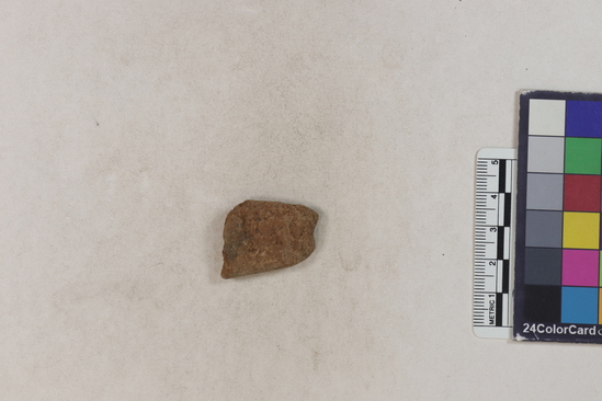 Hearst Museum object 113 of 160 titled Potsherd, accession number 16-8191, described as Potsherd: rims Section of Manta on beach currently inhabited. Numbers  8111 to 8194 are sherds picked up on beach at low tide.