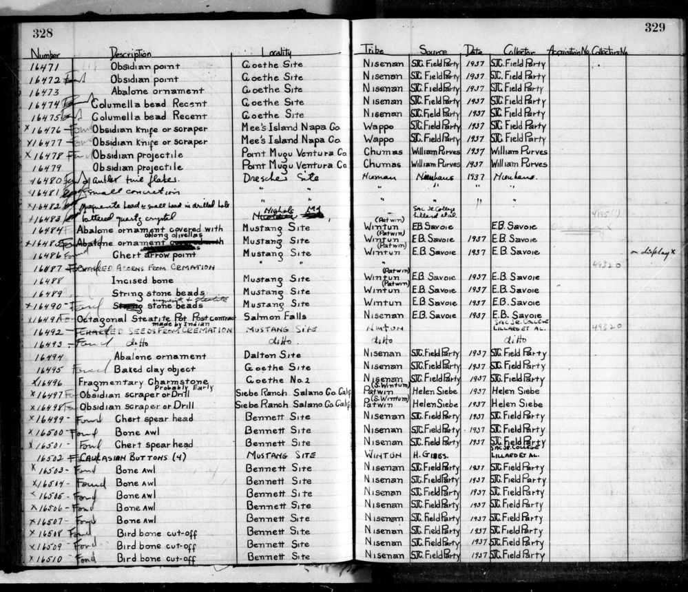 Documentation associated with Hearst Museum object titled Acorns, accession number L-16487, described as Charred.