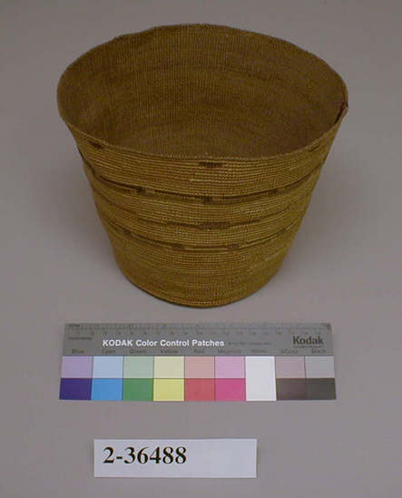 Hearst Museum object 1 of 2 titled Basket, accession number 2-36488, described as Twined.