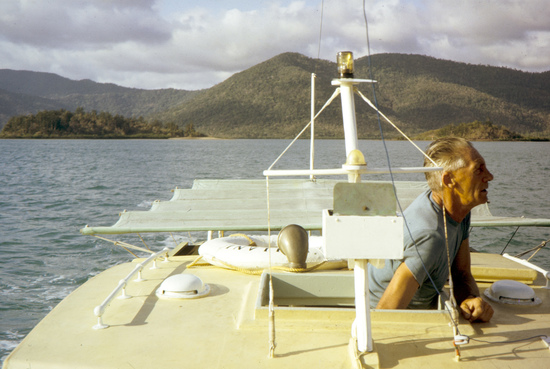 Hearst Museum object titled Color slide, accession number 25-21105, described as 35mm color transparency slide: Queensland: Whitsunday Island Y112. Beaches, Boats et cetera.
