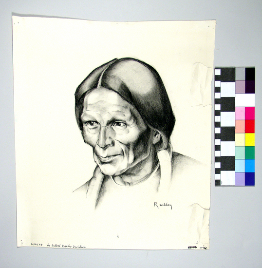 Hearst Museum object titled Drawing, accession number 17-350, described as An Apache.