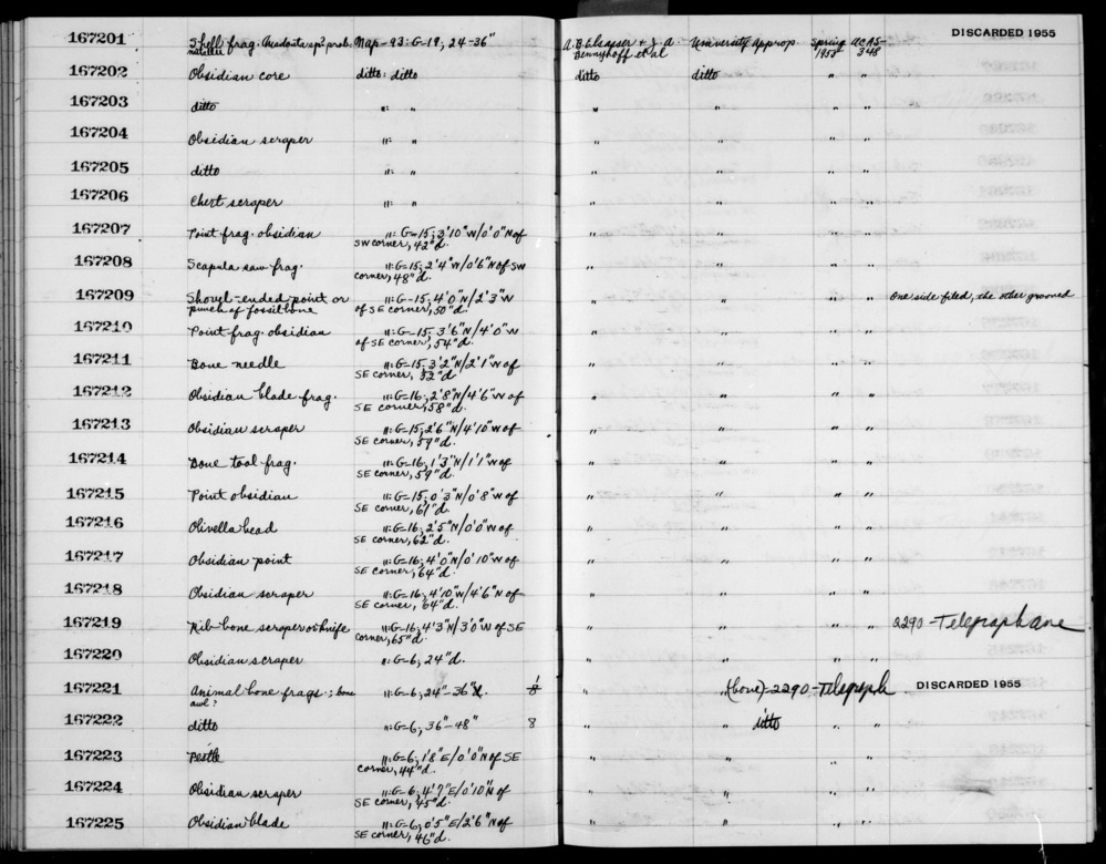 Documentation associated with Hearst Museum object titled Metatarsal frag, r, accession number 1-167222.1, no description available.