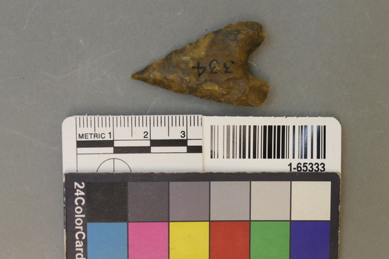 Hearst Museum object titled Point, accession number 1-65333, described as Type NBb-1: chert