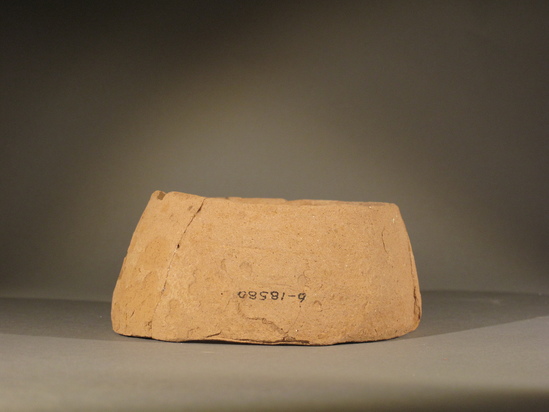 Hearst Museum object 2 of 5 titled Broken pot stand, accession number 6-18580, described as Pottery ring stand, broken, diameter 12 cm, height 5.5 cm.