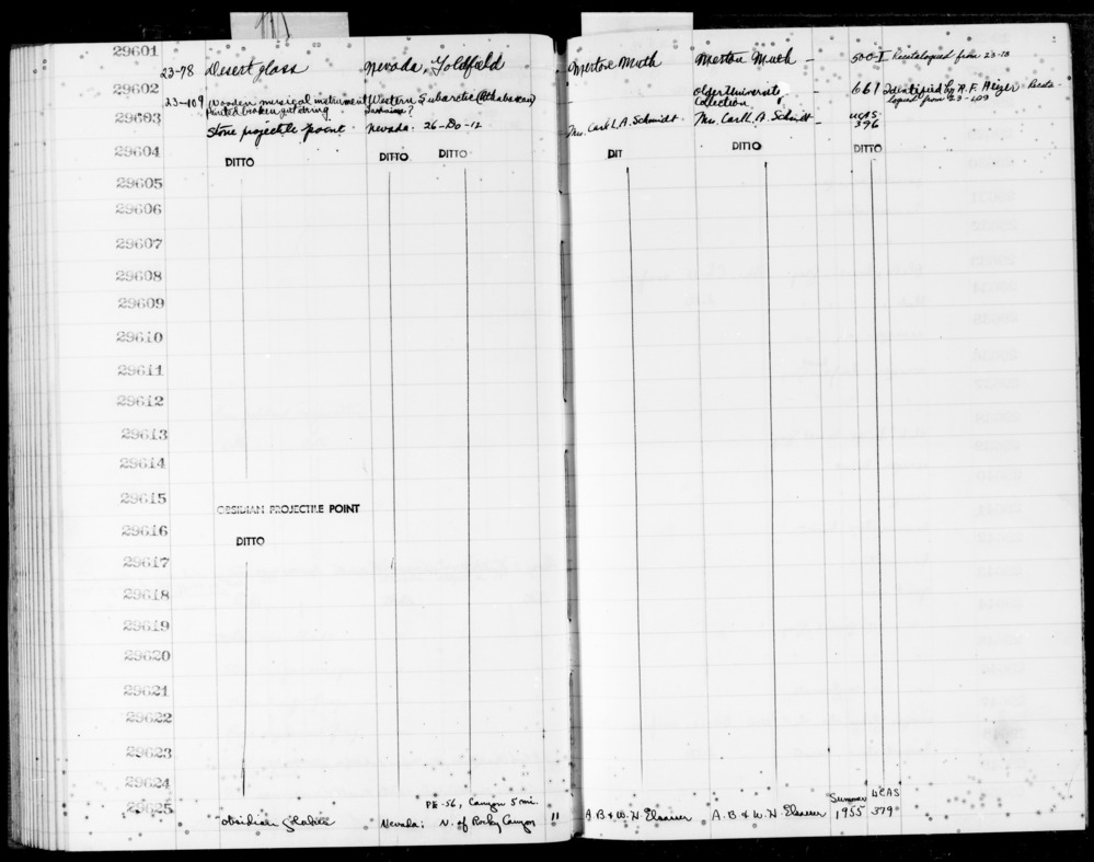 Documentation associated with Hearst Museum object titled Musical instrument, accession number 2-29602, described as Wooden, painted, broken gut string.