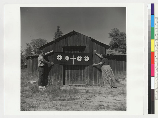 Hearst Museum object titled Black-and-white negative, accession number 15-20206, described as Essie Parrish with costume no. 17; regalia for Maru