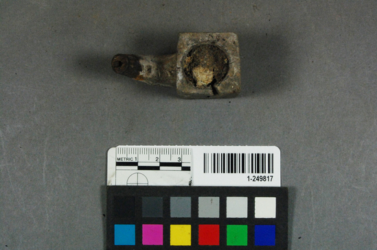 Hearst Museum object titled Smoking pipe fragment, accession number 1-249817, described as Wood smoking pipe; base