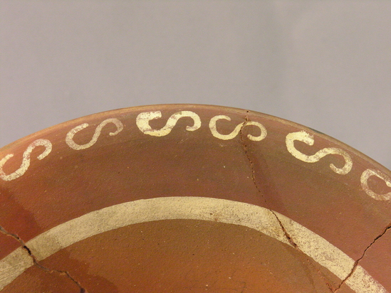 Hearst Museum object 2 of 3 titled Bowl, accession number 4-3172, described as Bowl similar to 3171, without base, small white scrolls on lip