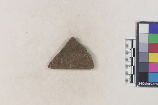 Hearst Museum object 90 of 160 titled Potsherd, accession number 16-8191, described as Potsherd: rims Section of Manta on beach currently inhabited. Numbers  8111 to 8194 are sherds picked up on beach at low tide.