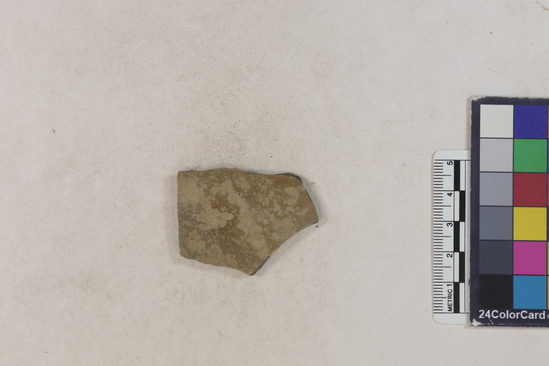 Hearst Museum object 166 of 183 titled Potsherd, accession number 16-8192, described as Potsherd: bodys Section of Manta on beach currently inhabited. Numbers  8111 to 8194 are sherds picked up on beach at low tide.