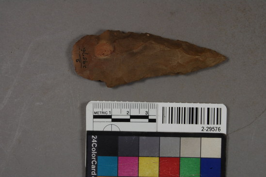 Hearst Museum object titled Projectile point, accession number 2-29576, described as arrowpoint