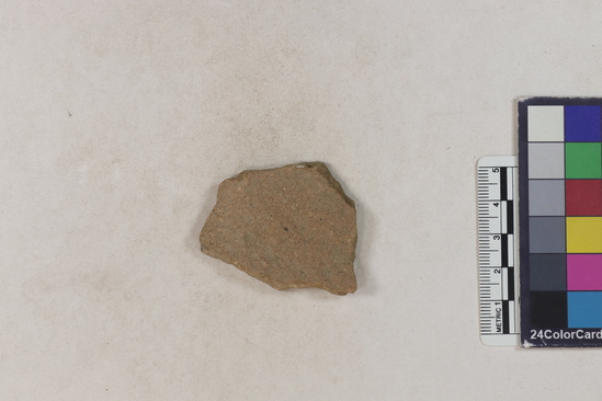 Hearst Museum object 157 of 183 titled Potsherd, accession number 16-8192, described as Potsherd: bodys Section of Manta on beach currently inhabited. Numbers  8111 to 8194 are sherds picked up on beach at low tide.