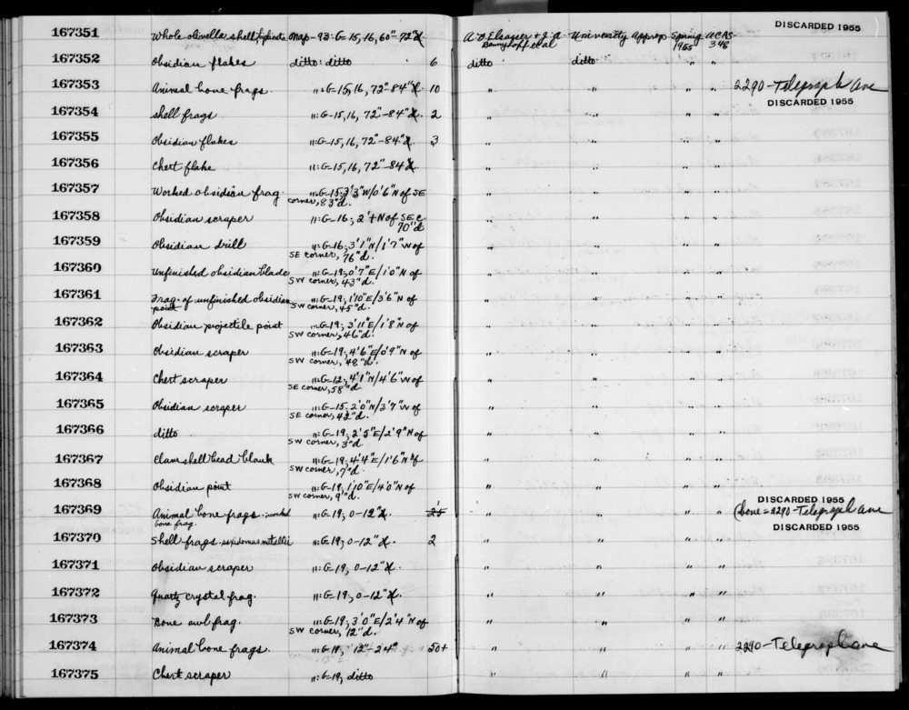 Documentation associated with Hearst Museum object titled Metacarpal frag, l, accession number 1-167374.6, no description available.