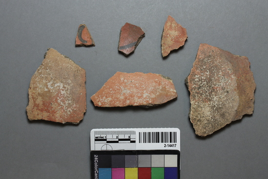 Hearst Museum object titled Potsherds, accession number 2-14417, described as Little Colorado Black-on-Red.