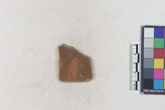 Hearst Museum object 1 of 2 titled Potsherd, accession number 16-8167, described as Potsherd; body, negative painted design Section of Manta on beach currently inhabited. Numbers  8111 to 8194 are sherds picked up on beach at low tide.