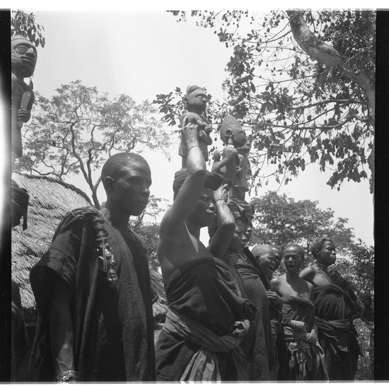 Hearst Museum object titled Black-and-white negative, accession number 15-31126, described as Black-and-white negative, Nigeria, Igana, Erinle festival, 1951