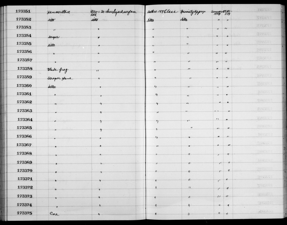 Documentation associated with Hearst Museum object titled Blade, accession number 1-173358, described as Blade fragment