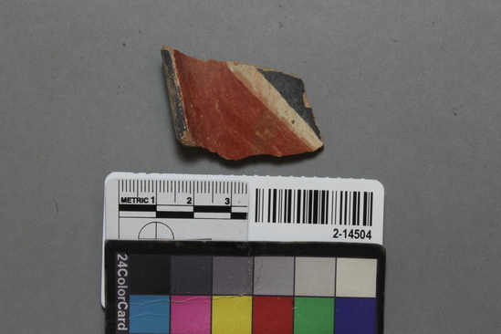 Hearst Museum object titled Potsherd, accession number 2-14504, described as Potsherd.  23G.  Middle Gila Polychrome.