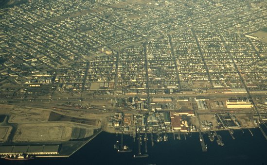 Hearst Museum object titled Color slide, accession number 25-19907, described as Air view