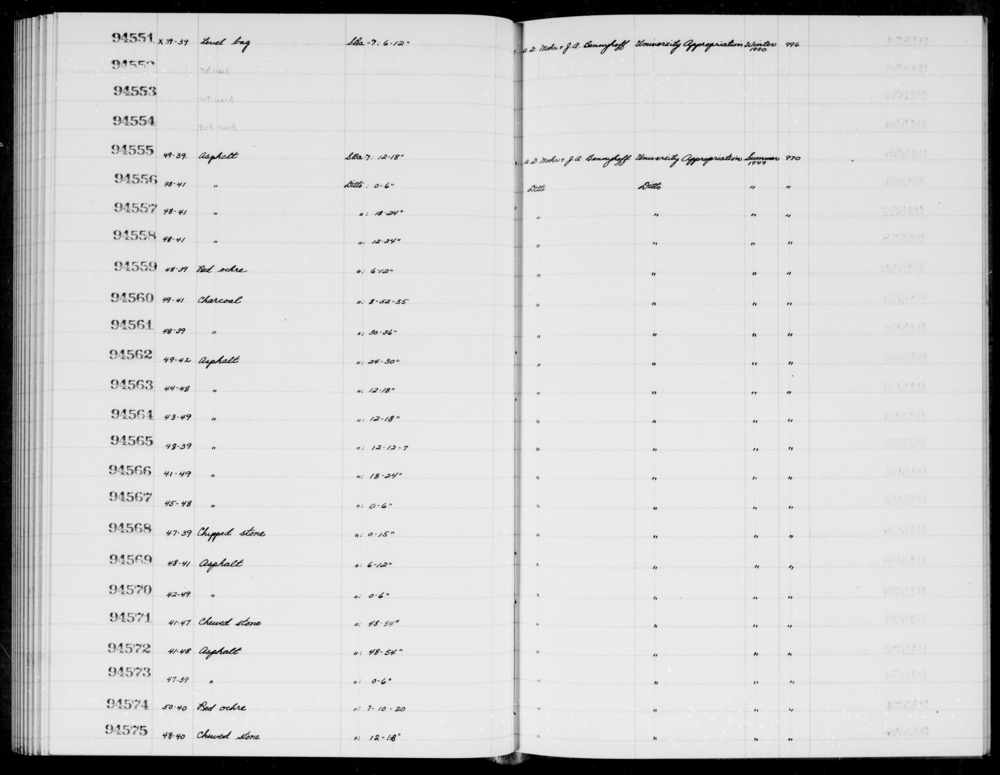 Documentation associated with Hearst Museum object titled Asphalt, accession number 1-94556, described as Asphalt