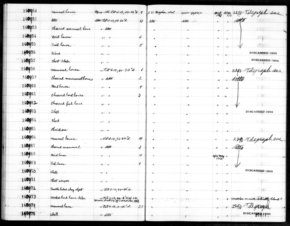 Documentation associated with Hearst Museum object titled Wood, accession number 1-140956, described as wood.