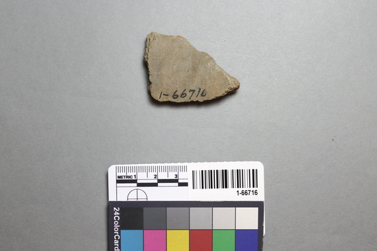 Hearst Museum object titled Potsherd, accession number 1-66716, described as potsherd