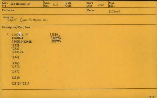 Documentation associated with Hearst Museum object titled Baked clay object, accession number L-12875a, described as Baked clay object.