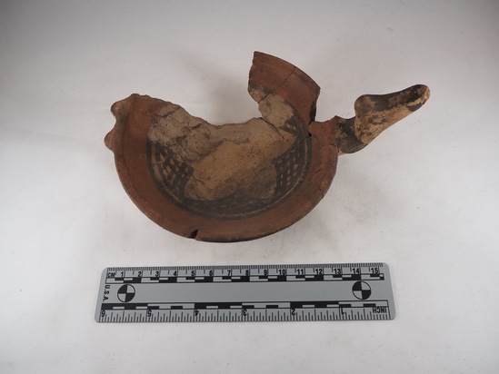 Hearst Museum object titled Dish: lh, accession number 4-5042, no description available.