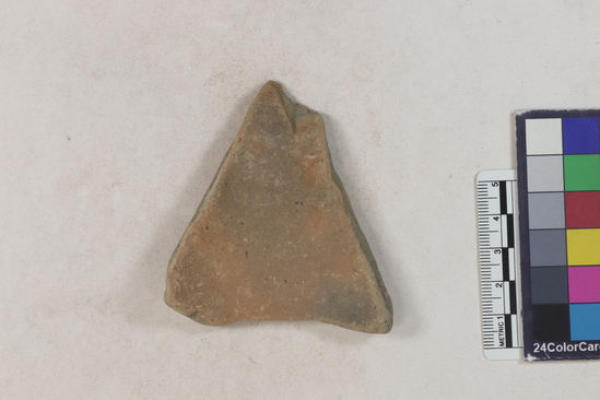 Hearst Museum object 76 of 183 titled Potsherd, accession number 16-8192, described as Potsherd: bodys Section of Manta on beach currently inhabited. Numbers  8111 to 8194 are sherds picked up on beach at low tide.