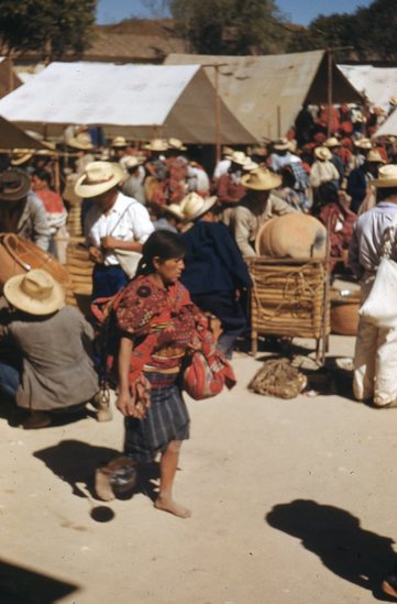 Hearst Museum object titled Color slide, accession number 25-24221, described as Individuals at market