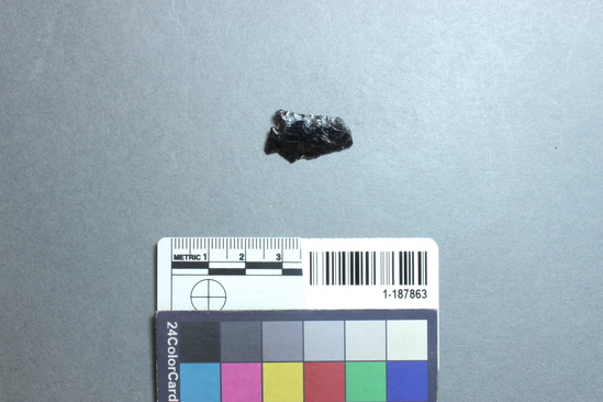 Hearst Museum object titled Projectile point, accession number 1-187863, described as Obsidian