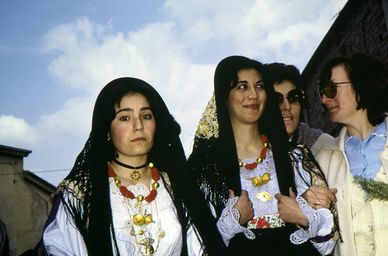 Hearst Museum object titled Color slide, accession number 25-22083, described as 35mm color transparency slide: Easter in Oliena.