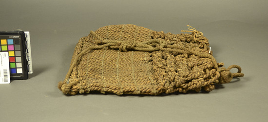 Hearst Museum object titled Basket, amikago (?), accession number 9-22951, described as A woven basket.