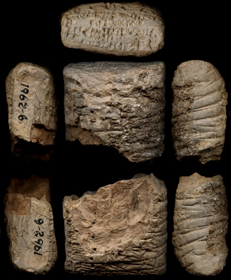 Hearst Museum object titled Cuneiform tablet, accession number 9-2961, described as Mesopotamian cuneiform tablet