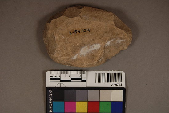 Hearst Museum object titled Handaxe, accession number 2-59704, described as No description given on catalog card.