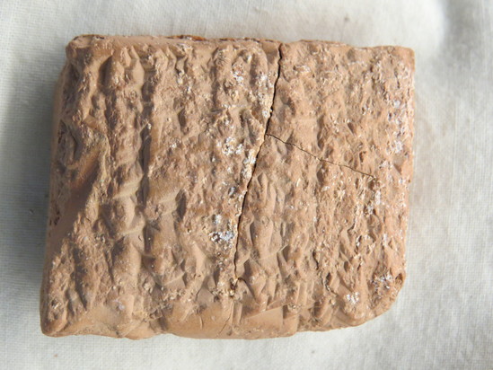 Hearst Museum object 42 of 132 titled Cuneiform tablet, accession number 9-2586, described as Neo-Babylonian Document from Erech