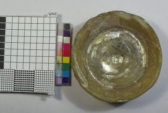 Hearst Museum object 6 of 9 titled Glass, accession number 8-3132, described as Ten vessel bottoms; glass