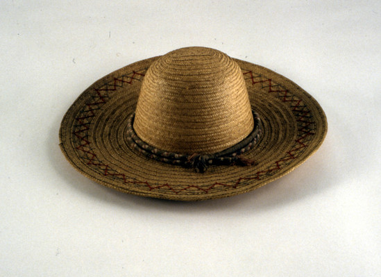 Hearst Museum object titled Sombrero, waterproof, accession number 3-314, described as Waterproof sombrero