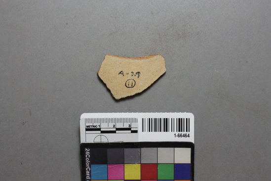 Hearst Museum object titled Ceramic fragments, accession number 1-66464, described as Potsherd, Blythe Buff