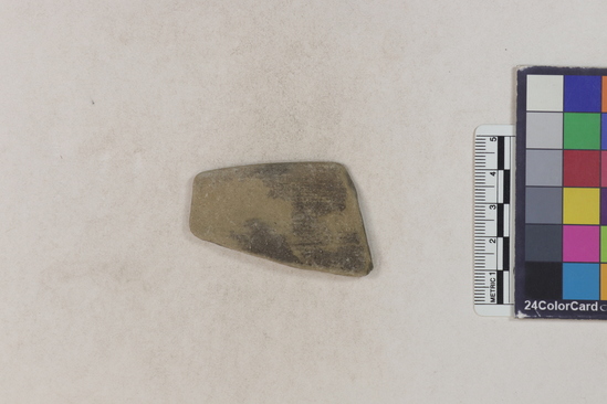 Hearst Museum object 72 of 160 titled Potsherd, accession number 16-8191, described as Potsherd: rims Section of Manta on beach currently inhabited. Numbers  8111 to 8194 are sherds picked up on beach at low tide.