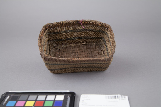 Hearst Museum object 4 of 4 titled Basket, accession number 2-19463, described as Twined, rectangular