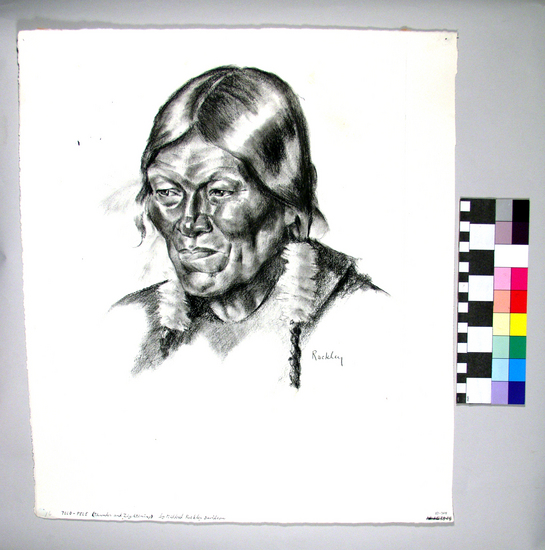 Hearst Museum object titled Drawing, accession number 17-354, described as Indian Tole Pele (Thunder and Lightening).