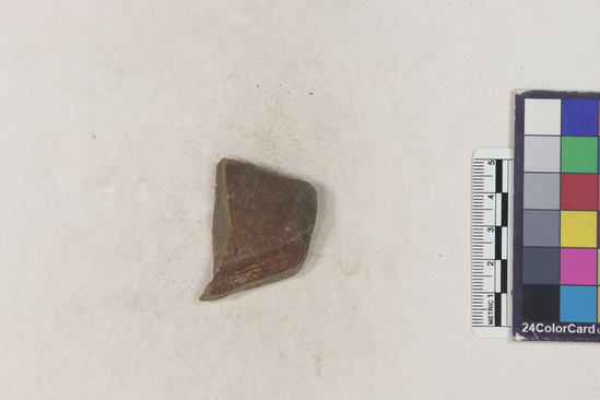 Hearst Museum object 1 of 4 titled Potsherd, accession number 16-8162, described as Potsherd; body, white slip Section of Manta on beach currently inhabited. Numbers  8111 to 8194 are sherds picked up on beach at low tide.