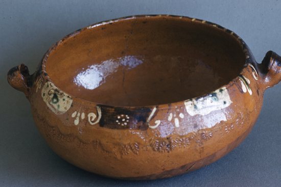 Hearst Museum object titled Color slide, accession number 25-19304, described as Ceramic bowl with design along opening