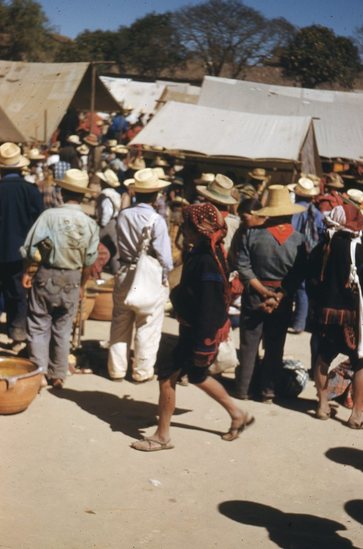 Hearst Museum object titled Color slide, accession number 25-24220, described as Individuals at market