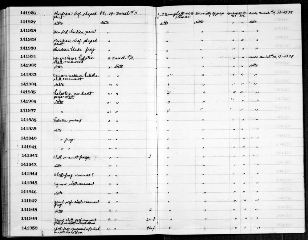 Documentation associated with Hearst Museum object titled Pendant, accession number 1-141938, described as Haliotis pendant.