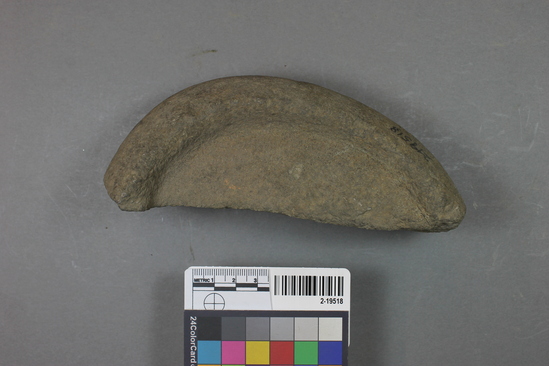 Hearst Museum object titled Oil lamp fragments, accession number 2-19518, described as Made of stone.