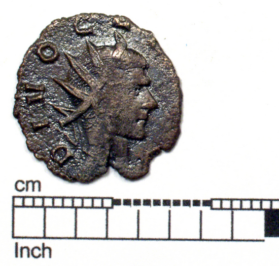 Hearst Museum object titled Coin: æ, accession number 8-9285, described as Obverse: Claudius II Gothicus. Reverse: Consecratio. Mint Data: 268-270 AD.