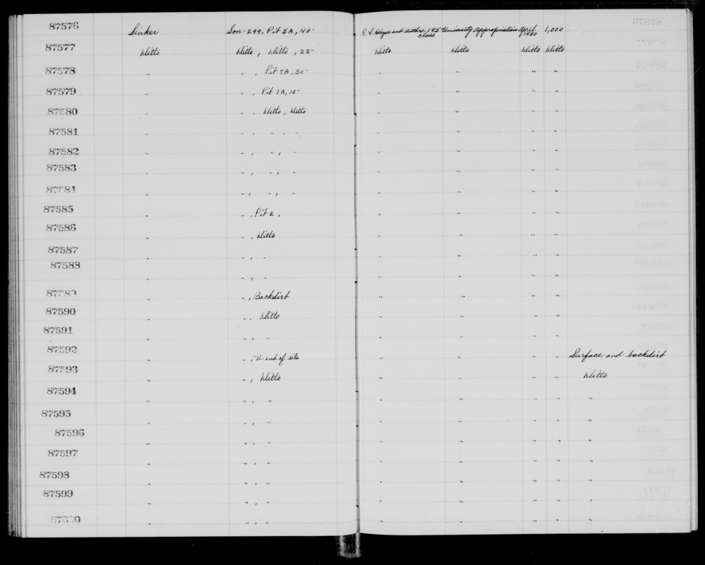 Documentation associated with Hearst Museum object titled Sinker (fishing), accession number 1-87581, described as Sinker.