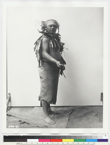 Hearst Museum object titled Black-and-white negative, accession number 15-692, described as Ralph Moore in dance costume